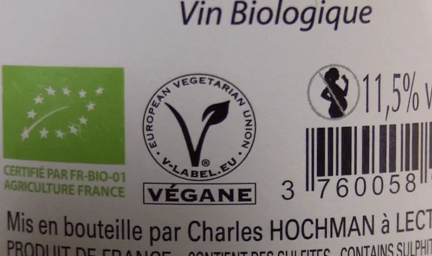 logo vin vegan bouteille de vin